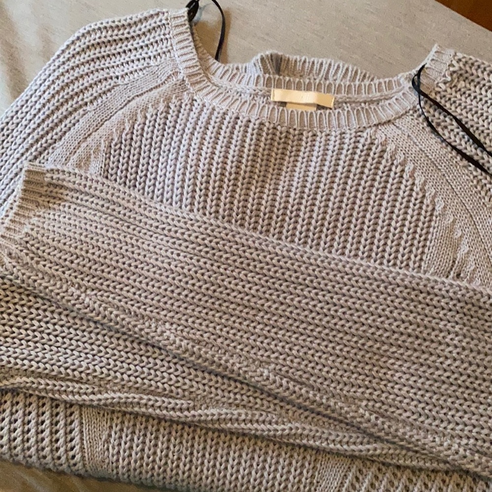 Long dusty baby blue HM knit sweater